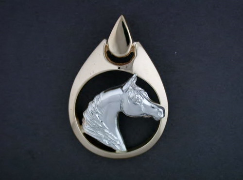 Frame Tear Drop With Arabian Horse Pendant