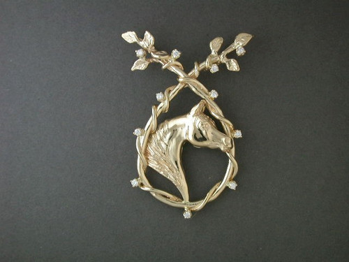 Frame Vine With Arabian Horse Pendant