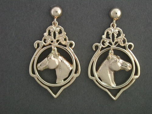 Earring Antique Cir With Quarter Horse