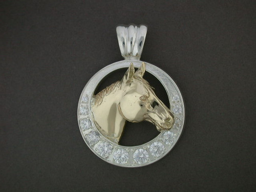 Frame Circle 12 Holes With Quarter Horse Pendant