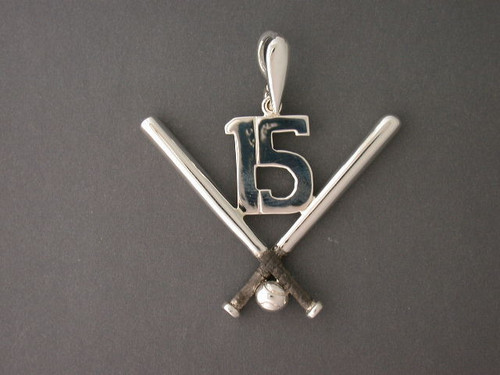 Sport Double Bat & Ball Pendant