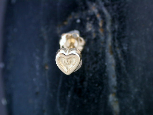 Heart Solid Stud Earring