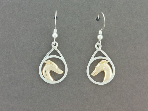 Earrings Tear Drop With Whippet