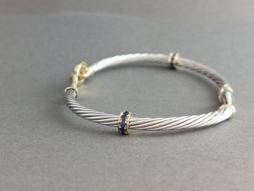 Bracelet Twisted Cable Figure Eight With Diamonds Custom