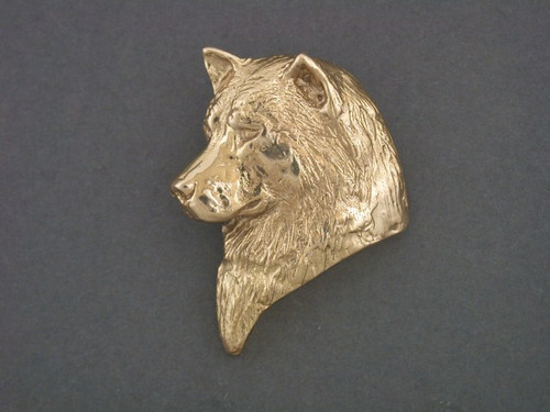 Alaskan Malamute Head Thick Lrg L Pendant