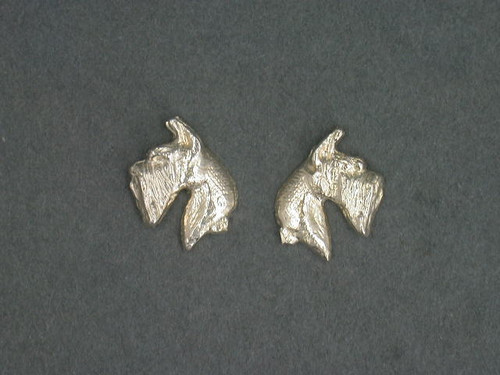 Schnauzer Giant Earrings Head Currve L&R Sm Pendant