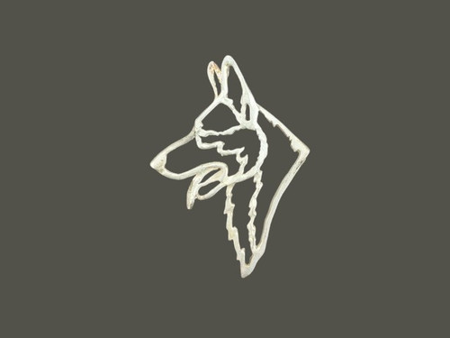 German Shepherd Head Cutout Lrg L Pendant