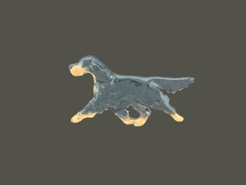 Gordon Setter Fb Gaiting Med L Enamel Pendant