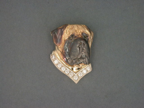 English Mastiff With Dia Collar Pendant
