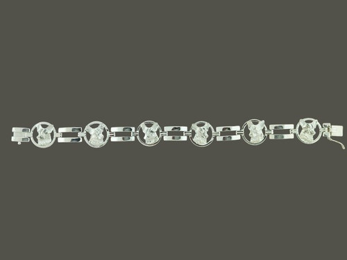 Bracelet Circular Round Link With Pembroke Welsch Corgi