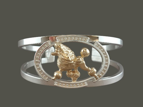 Bracelet Oval Bead With Poodle