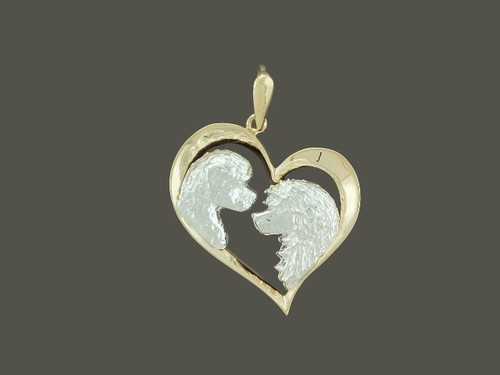 Frame Heart Lrg With High Lump with Portuguese Pendant