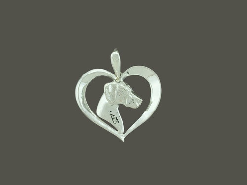 Frame Heart Rhodesian Ridgeback  Pendant