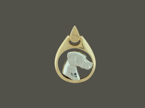 Frame Tear Drop With Rhodesian Ridgeback Pendant