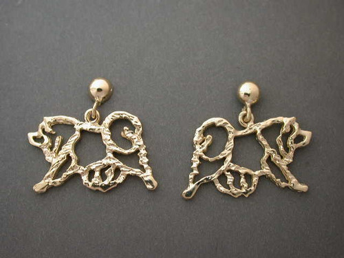 Samoyed Earring Full Body Cutout  L & R Pendant