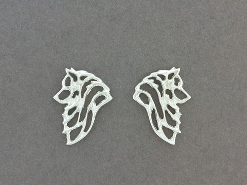 Samoyed Earrings Head Cutout L And R Pendant