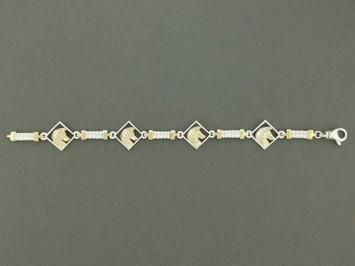 Bracelet Twisted Llink With Shetland