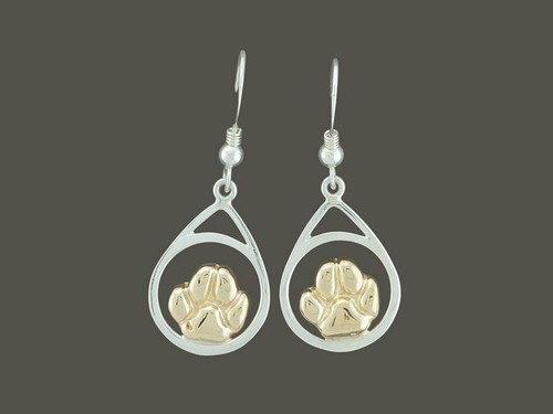 Earring Frame Tear Dro with Paws