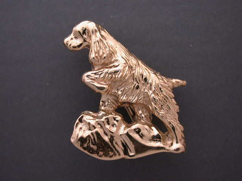 English Springer Spaniel Full Body On Rock Pendant - Originals by Omar