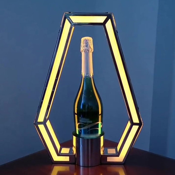 LED Bottle Presenter Unique Polygon King of Sparklers