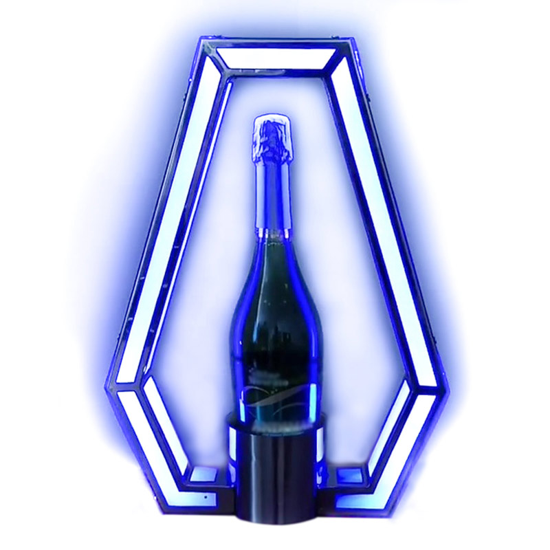 LED Bottle Presenter Unique Polygon King of Sparklers