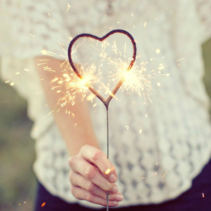 Heart-shaped Wedding Sparklers - 12 inch