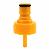 Carbonation And Line Cleaning Cap - Plastic - Yellow