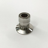 Tri-Clamp cap with 1/2" Female Thread - example with quick disconnect Tri-Clamp cap with 1/2" Female Thread - example with quick disconnect