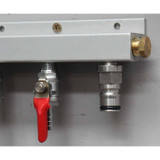 Ball Lock Post with 1/4" Bulkhead - example use on distributor