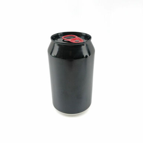 Aluminium Beer Can With Lid - 330ml - Black