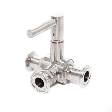 Brewtools - 3-way Tri-Clamp Ball Valve 34mm