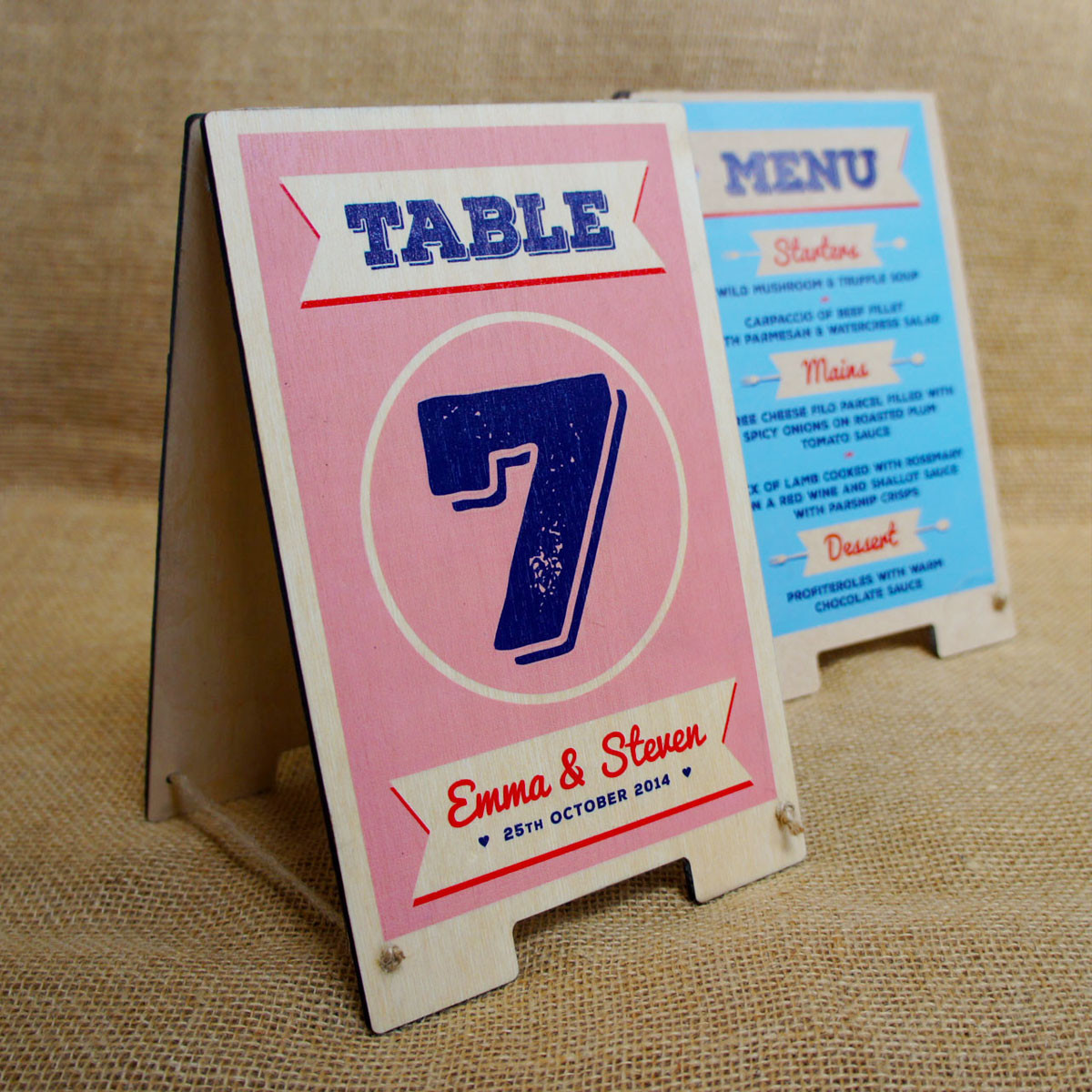 Cam Graphic Small Wooden Table Top A Board With Printed Graphics