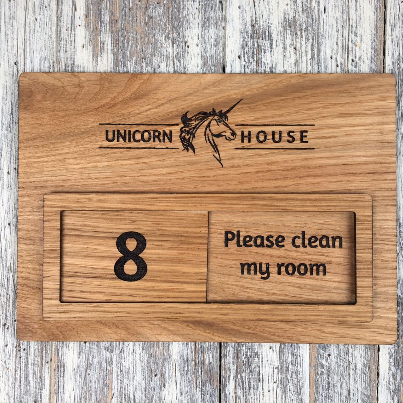 wooden toilet door signs