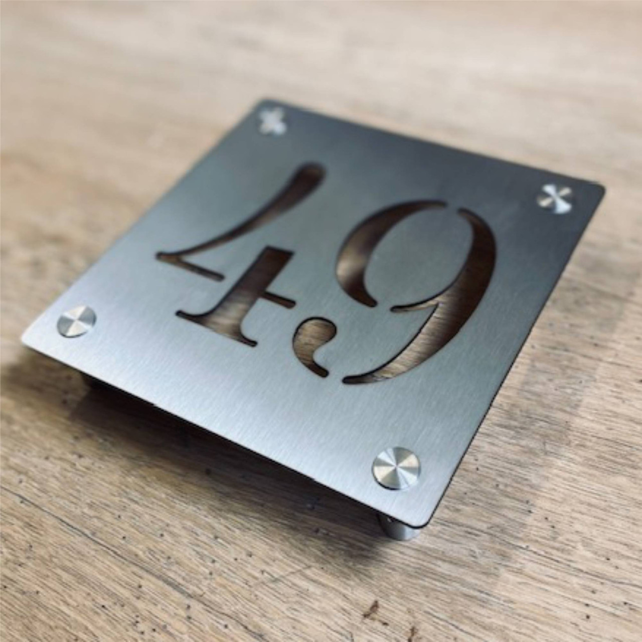 3 Inch Stainless Steel Self-Adhesive House Number - Number 9, Silver (304 Grade)