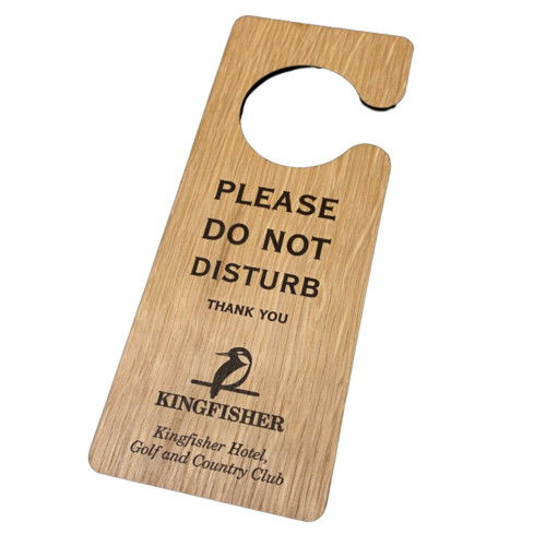 pack of 5 wooden do not disturb door hanger signs for hotels