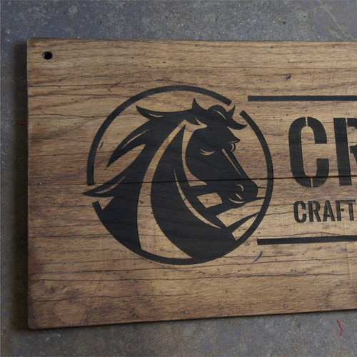 Distressed Oak Signs - engraved 8mm thick wooden planks - ideal for a vintage, rustic look.