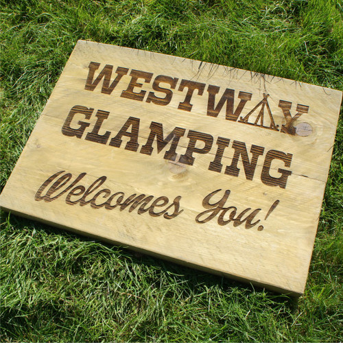 Distressed rustic whitewood signs - rustic wooden signs that are 38mm thick