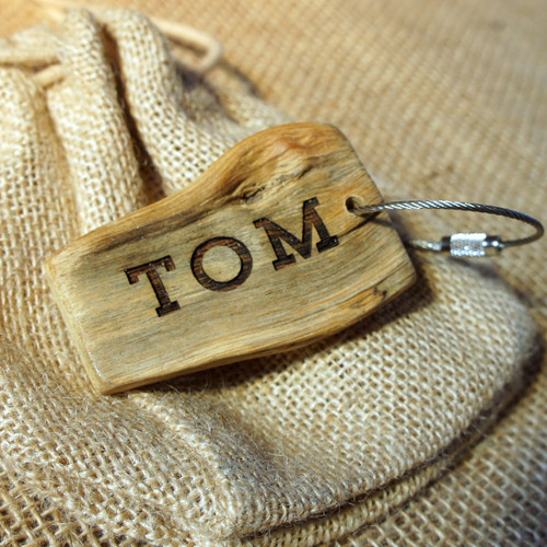 Small Driftwood Keyfob with screw connector - Trend Font