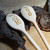 Engraved wooden 'Table number' spoons.