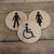 Mens, Ladies, and Disabled Toilet  Symbol Wooden Signs - Wooden Health & Safety Signs