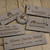 8mm oak keyfobs - distressed wooden keyrings grey /aged look wood