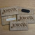 silver / grey wood badges - 4mm oak veneered with a selection of fixings