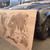 Extra large wooden laser engraving - typographic world map shown is 6 foot x 4 foot approx. Engraving size up to 2440mm x 1220mm.
