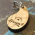 Engraved and shaped oak keyrings (19mm thick) available in a variety of sizes