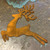 Corten Steel Reindeer Christmas Decoration, Rusty Steel Reindeer