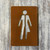 Corten Steel Unisex Toilet Sign - shows the steel with the rusty patina! This listing is for one unisex toilet sign.