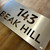 Stainless steel house name and number sign. Stainless steel nameplate.