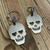 stainless steel bag charms - skull and sugar skulls  stainless steel bag charms - skull and sugar skulls
