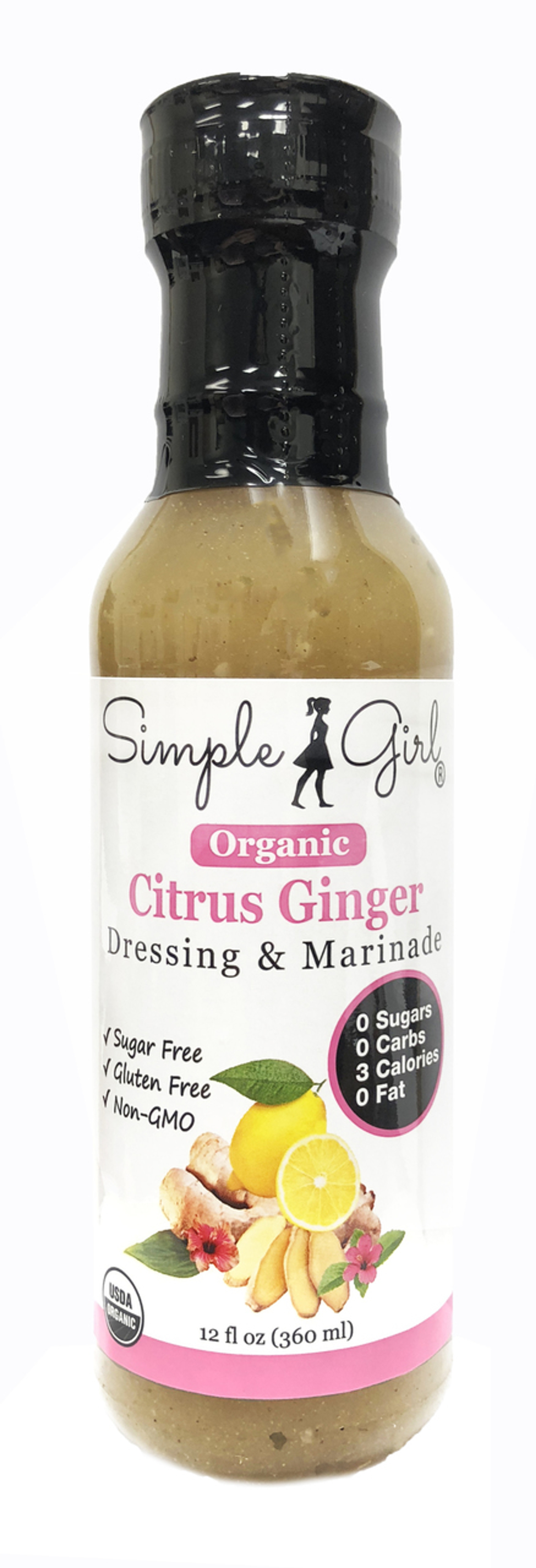 Simple Girl Sugar Free BBQ Sauce Organic Sugar Free Dressings   Citrus Ginger 12oz  46263.1659040097 