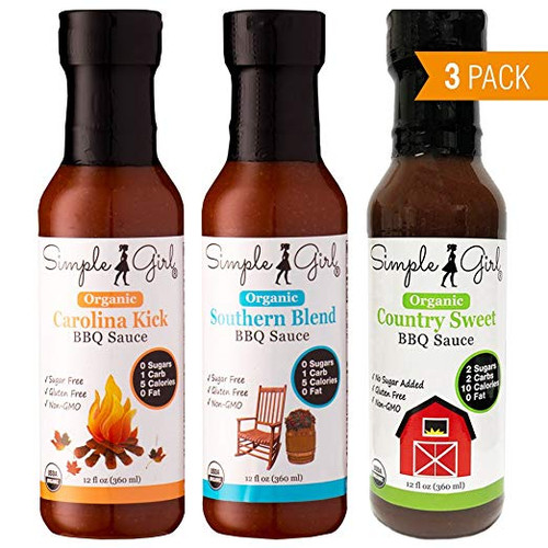 Simple Girl Organic BBQ sauces - 3 Variety Pack